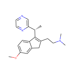 COc1ccc2c(c1)CC(CCN(C)C)=C2[C@@H](C)c1cnccn1 ZINC000035857392