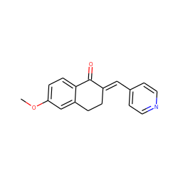 COc1ccc2c(c1)CC/C(=C\c1ccncc1)C2=O ZINC000013824050