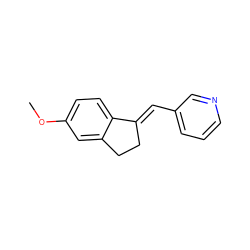 COc1ccc2c(c1)CC/C2=C\c1cccnc1 ZINC000013610786