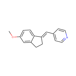 COc1ccc2c(c1)CC/C2=C\c1ccncc1 ZINC000013610833