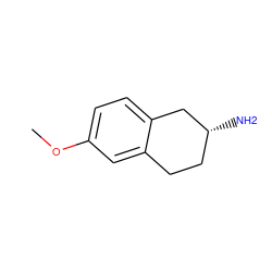 COc1ccc2c(c1)CC[C@@H](N)C2 ZINC000002038192