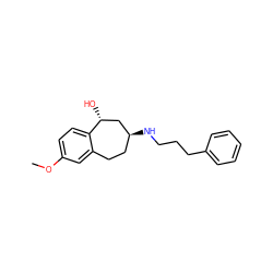 COc1ccc2c(c1)CC[C@H](NCCCc1ccccc1)C[C@H]2O ZINC000299840283