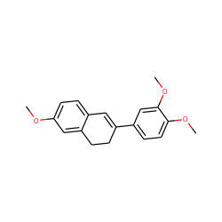 COc1ccc2c(c1)CCC(c1ccc(OC)c(OC)c1)=C2 ZINC000028651101