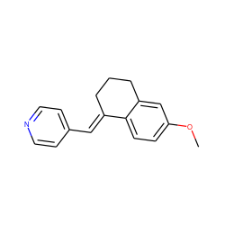 COc1ccc2c(c1)CCC/C2=C\c1ccncc1 ZINC000013610836