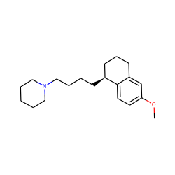 COc1ccc2c(c1)CCC[C@@H]2CCCCN1CCCCC1 ZINC000013678033