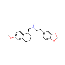 COc1ccc2c(c1)CCC[C@@H]2CN(C)CCc1ccc2c(c1)OCO2 ZINC000013761391