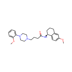 COc1ccc2c(c1)CCC[C@@H]2NC(=O)CCCN1CCN(c2ccccc2OC)CC1 ZINC000013586511