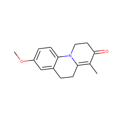 COc1ccc2c(c1)CCC1=C(C)C(=O)CCN12 ZINC000013580662