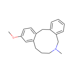 COc1ccc2c(c1)CCCN(C)Cc1ccccc1C2 ZINC000045348487