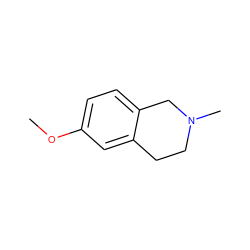 COc1ccc2c(c1)CCN(C)C2 ZINC000001999215