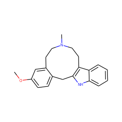 COc1ccc2c(c1)CCN(C)CCc1c([nH]c3ccccc13)C2 ZINC000028894021