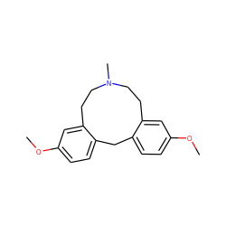 COc1ccc2c(c1)CCN(C)CCc1cc(OC)ccc1C2 ZINC000013684128