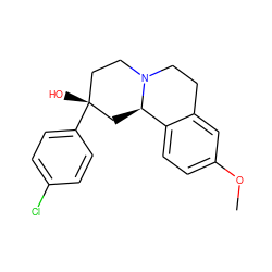 COc1ccc2c(c1)CCN1CC[C@@](O)(c3ccc(Cl)cc3)C[C@H]21 ZINC000095587328