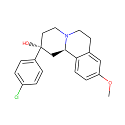 COc1ccc2c(c1)CCN1CC[C@](O)(c3ccc(Cl)cc3)C[C@H]21 ZINC000095592122