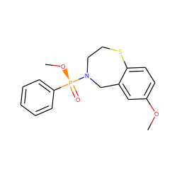COc1ccc2c(c1)CN([P@@](=O)(OC)c1ccccc1)CCS2 ZINC000035278246
