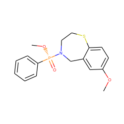 COc1ccc2c(c1)CN([P@](=O)(OC)c1ccccc1)CCS2 ZINC000035278252