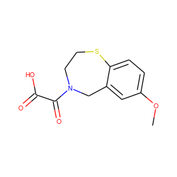 COc1ccc2c(c1)CN(C(=O)C(=O)O)CCS2 ZINC000038314370