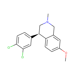 COc1ccc2c(c1)CN(C)C[C@@H]2c1ccc(Cl)c(Cl)c1 ZINC000029230271