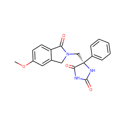 COc1ccc2c(c1)CN(C[C@]1(c3ccccc3)NC(=O)NC1=O)C2=O ZINC000034640736