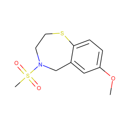 COc1ccc2c(c1)CN(S(C)(=O)=O)CCS2 ZINC000035283039