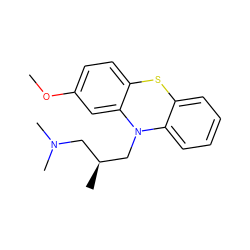 COc1ccc2c(c1)N(C[C@@H](C)CN(C)C)c1ccccc1S2 ZINC000000057400