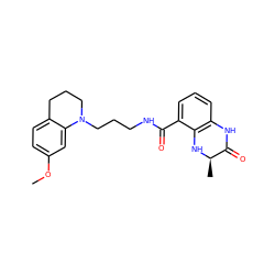 COc1ccc2c(c1)N(CCCNC(=O)c1cccc3c1N[C@H](C)C(=O)N3)CCC2 ZINC000095920544