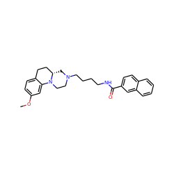 COc1ccc2c(c1)N1CCN(CCCCNC(=O)c3ccc4ccccc4c3)C[C@H]1CC2 ZINC000013643293