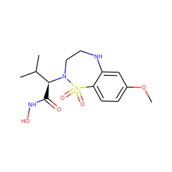 COc1ccc2c(c1)NCCN([C@@H](C(=O)NO)C(C)C)S2(=O)=O ZINC000013518124