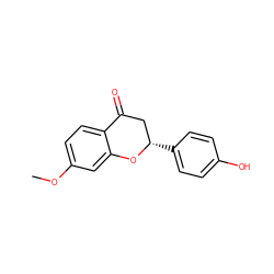 COc1ccc2c(c1)O[C@@H](c1ccc(O)cc1)CC2=O ZINC000002549347