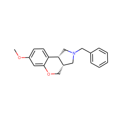 COc1ccc2c(c1)OC[C@H]1CN(Cc3ccccc3)C[C@@H]21 ZINC000026160494