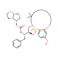 COc1ccc2c(c1)OCCCCCCCC(C)(C)CN(C[C@@H](O)[C@H](Cc1ccccc1)NC(=O)O[C@H]1CO[C@H]3OCC[C@@H]13)S2(=O)=O ZINC000049694396