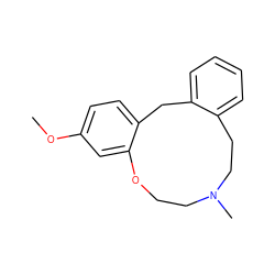 COc1ccc2c(c1)OCCN(C)CCc1ccccc1C2 ZINC000013581611