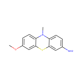 COc1ccc2c(c1)Sc1cc(N)ccc1N2C ZINC000084713428