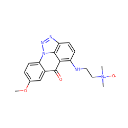 COc1ccc2c(c1)c(=O)c1c(NCC[N+](C)(C)[O-])ccc3nnn2c31 ZINC000101321779