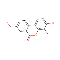 COc1ccc2c(c1)c(=O)oc1c(C)c(O)ccc12 ZINC000000303781