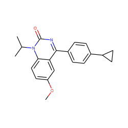 COc1ccc2c(c1)c(-c1ccc(C3CC3)cc1)nc(=O)n2C(C)C ZINC000045371430