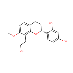 COc1ccc2c(c1CCO)O[C@@H](c1ccc(O)cc1O)CC2 ZINC000082149048