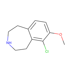 COc1ccc2c(c1Cl)CCNCC2 ZINC000029060642