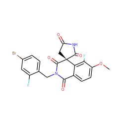 COc1ccc2c(c1F)[C@]1(CC(=O)NC1=O)C(=O)N(Cc1ccc(Br)cc1F)C2=O ZINC000013737586