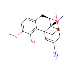 COc1ccc2c(c1O)[C@@]13C=C(C#N)CC[C@@]1(OC)[C@@H](C2)N(C)CC3 ZINC000013648773