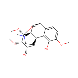 COc1ccc2c(c1O)[C@@]13CCN(C)[C@@]14C[C@@H]2O[C@]4(OC)[C@@H](OC)[C@@H](O)C3 ZINC000049088413