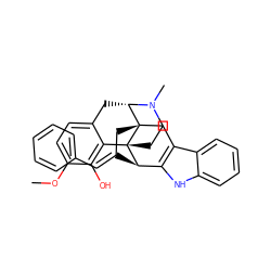 COc1ccc2c(c1O)[C@]13CCN(C)[C@@H](C2)[C@@]12C/C(=C\c1ccccc1)[C@@H]3c1[nH]c3ccccc3c1C2 ZINC000100870045