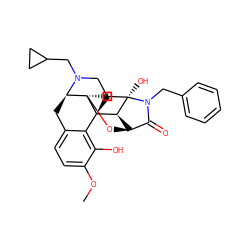 COc1ccc2c(c1O)[C@]13CCN(CC4CC4)[C@H](C2)[C@]12CC[C@]1(O)[C@H]3[C@H](O2)C(=O)N1Cc1ccccc1 ZINC000169341272