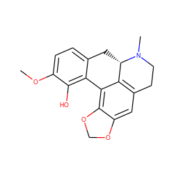 COc1ccc2c(c1O)-c1c3c(cc4c1[C@H](C2)N(C)CC4)OCO3 ZINC000000000103