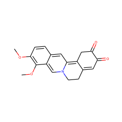 COc1ccc2c(c1OC)=CN1CCC3=CC(=O)C(=O)CC3=C1C=2 ZINC000367610589