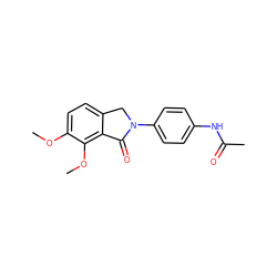 COc1ccc2c(c1OC)C(=O)N(c1ccc(NC(C)=O)cc1)C2 ZINC000000265453