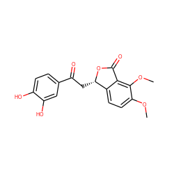 COc1ccc2c(c1OC)C(=O)O[C@H]2CC(=O)c1ccc(O)c(O)c1 ZINC000000118483