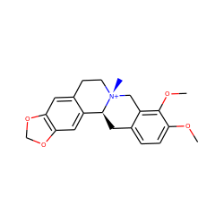 COc1ccc2c(c1OC)C[N@@+]1(C)CCc3cc4c(cc3[C@@H]1C2)OCO4 ZINC000250846553