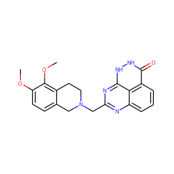 COc1ccc2c(c1OC)CCN(Cc1nc3cccc4c(=O)[nH][nH]c(n1)c34)C2 ZINC000059277937