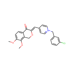 COc1ccc2c(c1OC)CO/C(=C\c1cc[n+](Cc3cccc(Cl)c3)cc1)C2=O ZINC000473150929